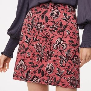 LOFT floral vine shift skirt